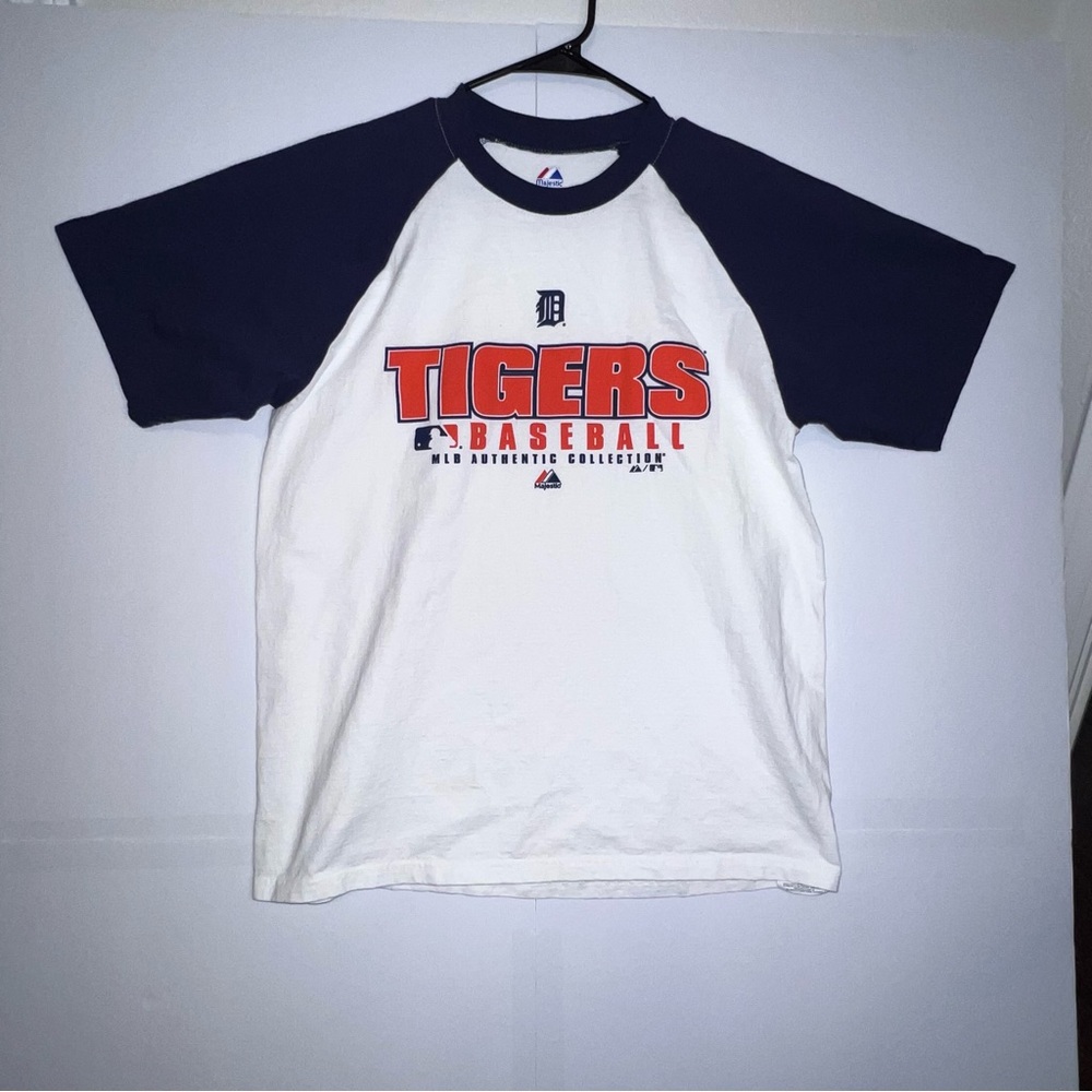 Majestic Detroit Tigers Vintage T Shirt Large Mens